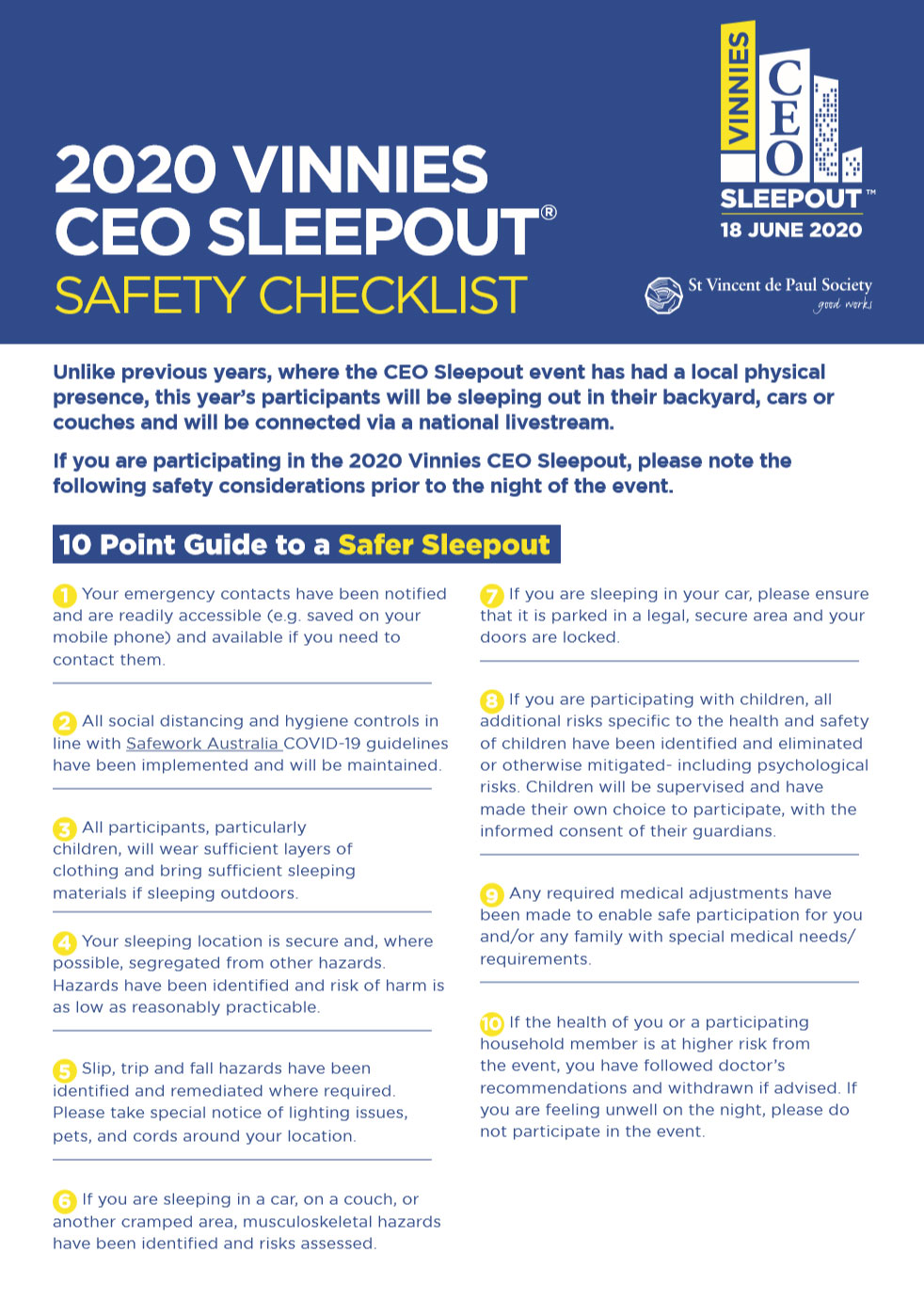 Safety Checklist